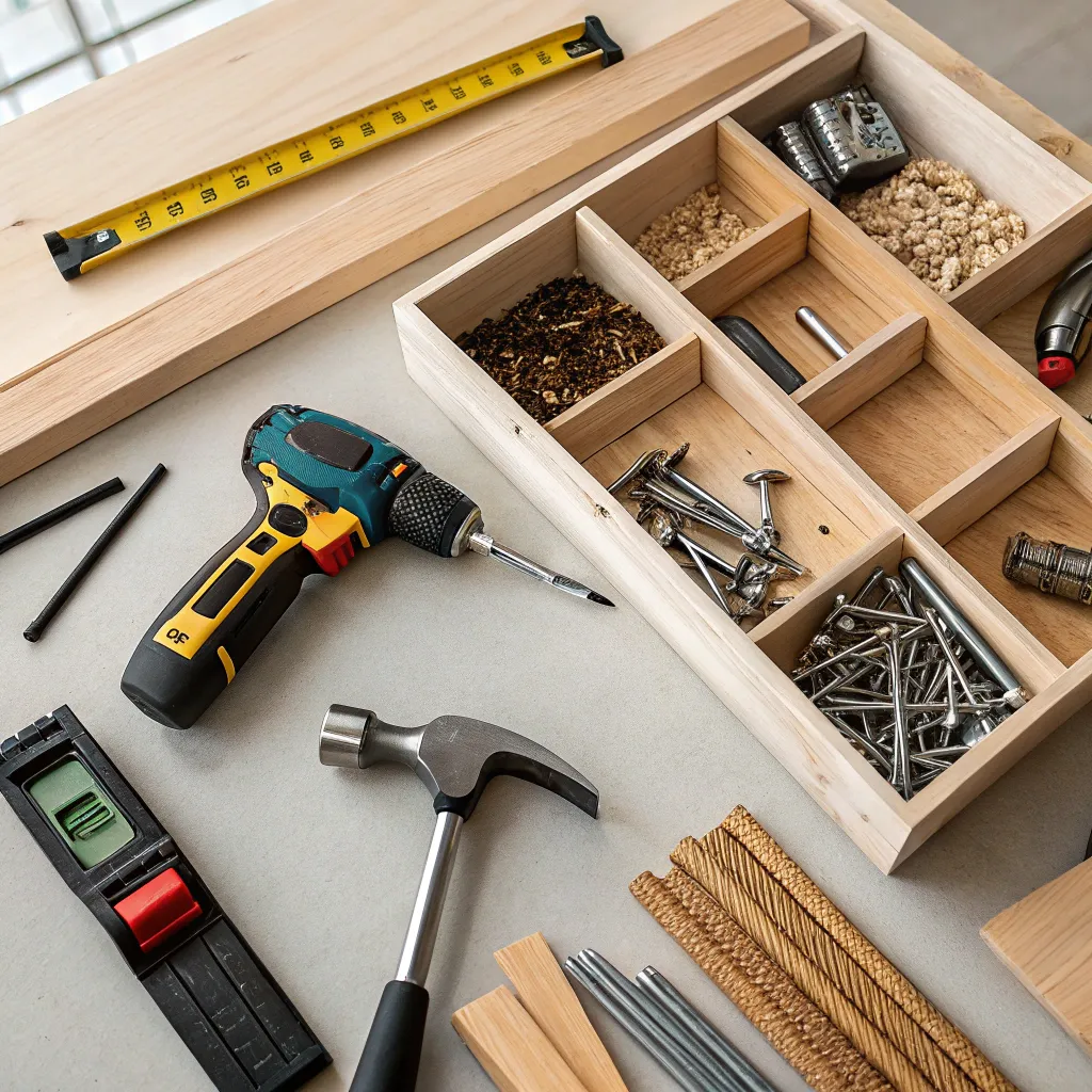 Furniture assembly tools and materials